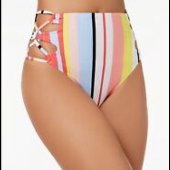 NWOT Bar III High Waisted Bottom Bold Stripe - Picture 1 of 9